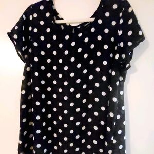 Torrid Polka Dot Babydoll Blouse